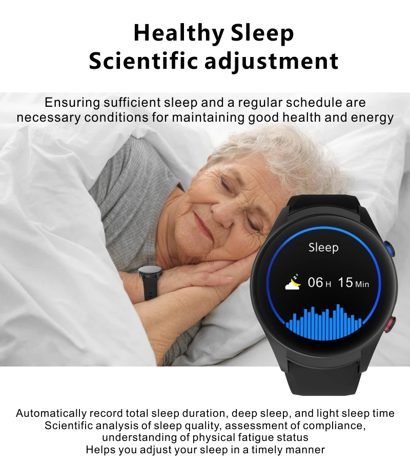 NL08S Smart Watch Elderly SOS Call with Health Tracking