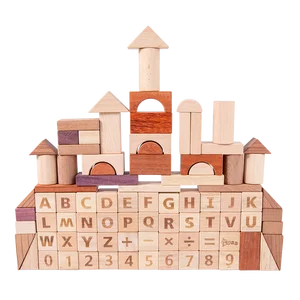 New Wooden Montessori Toys ABC Building Blocks Number Alphabet Letters Block Sets Preschool Building Blocks Game for Toddlers