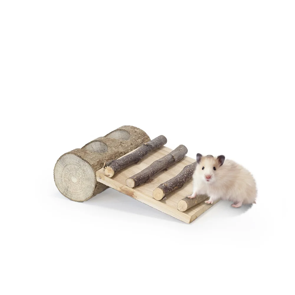 Hamster Wooden Toys Feeder Hamster Furniture Wooden Food Bowl With