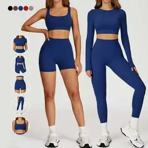 Factory Wholesale Naked Feeling Sports Wear Women Set High Waist Breathable Comfortable Soft Running Tight-Fitting Gym Sets