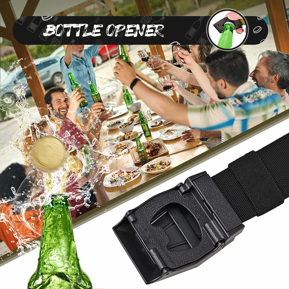 Lightweight Adjustable Training Men's Belt Durable Tactical Stretch Web Nylon Belt with Quick Release Buckle