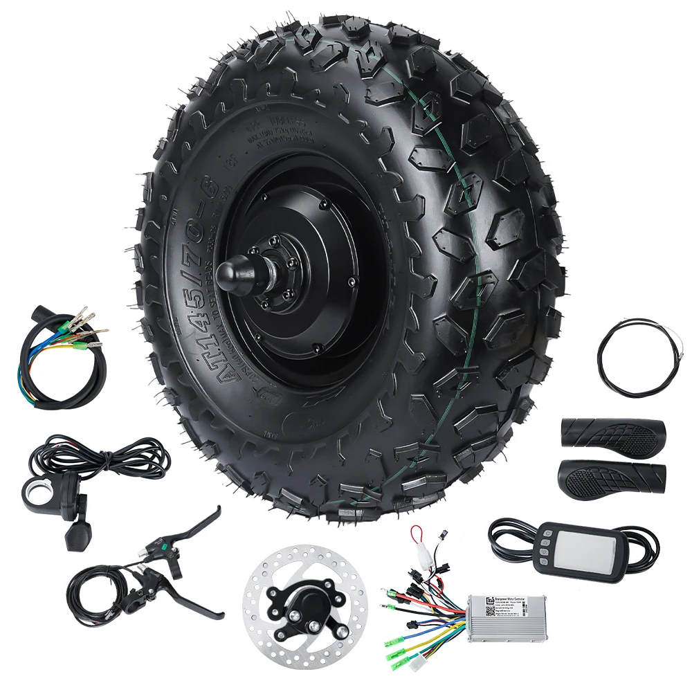 Electric Wheelbarrow Hub Motor 14.5 Inch 57km/h 200nm High Torque Low