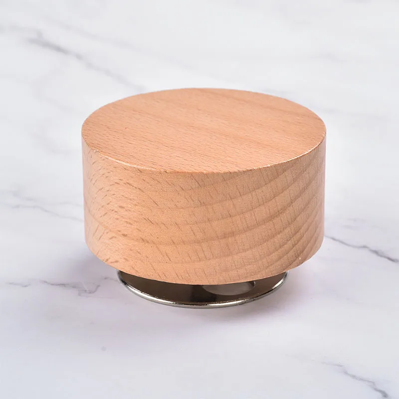 Creative Wooden Music Box for Kids Cute Round Animal-Themed Wind-Up Musical Carousel with Song Feature Home Decoration Gifts