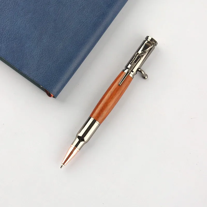 2025真鍮ボルトアクションボールペンプレスローズゴールデンガン