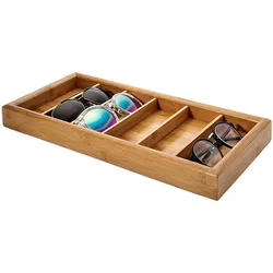 Creative Bamboo Glasses Tray Eco-friendly Eyeglasses Storage Rack Fashion Shop Sunglasses Display Tray