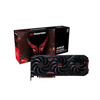 2025 New POWERCOLOR Red Devil AMD Radeon RX 9070 XT 16GB GDDR6 PCIe 5.0 RX 9070XT GPU RX9070 XT Video Card for Gaming PC Desktop