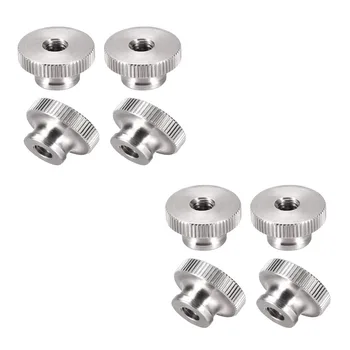 Custom High Head Hole Adjusting Nuts Stainless Steel 304 Knurled Thumb Oval Head Style Nickel Material Metric Measurement System