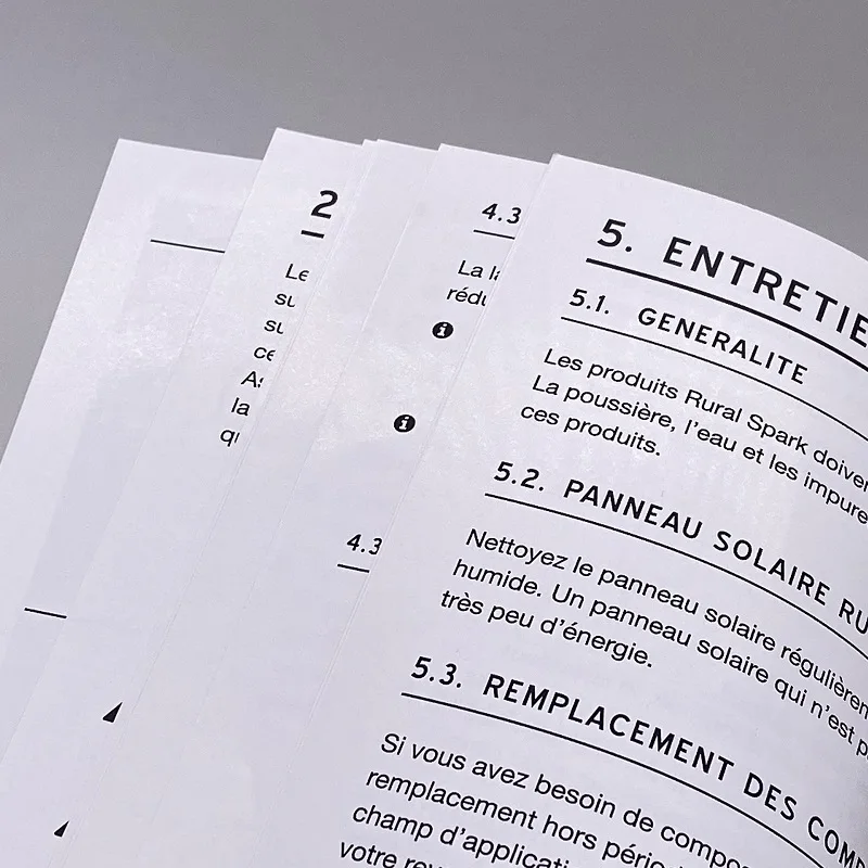 Сертифицированная Fsc ручная брошюра для продукта на заказ руководство книга буклет по эксплуатации