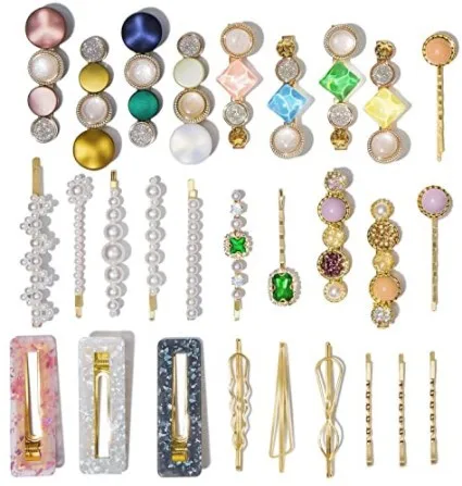 Металлические заколки для девочек и женщин набор жемчужных заколок волос Корейский Роскошный милый подарок заколка с кристаллами оптовая продажа