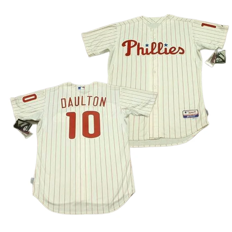 Wholesale Men's Philadelphia 11 IVAN DeJESUS 10 LARRY BOWA 14 JIM BUNNING  15 DAVE HOLLINS 17 SCOT ROLEN Baseball Jersey Stitched S-5XL From  m.