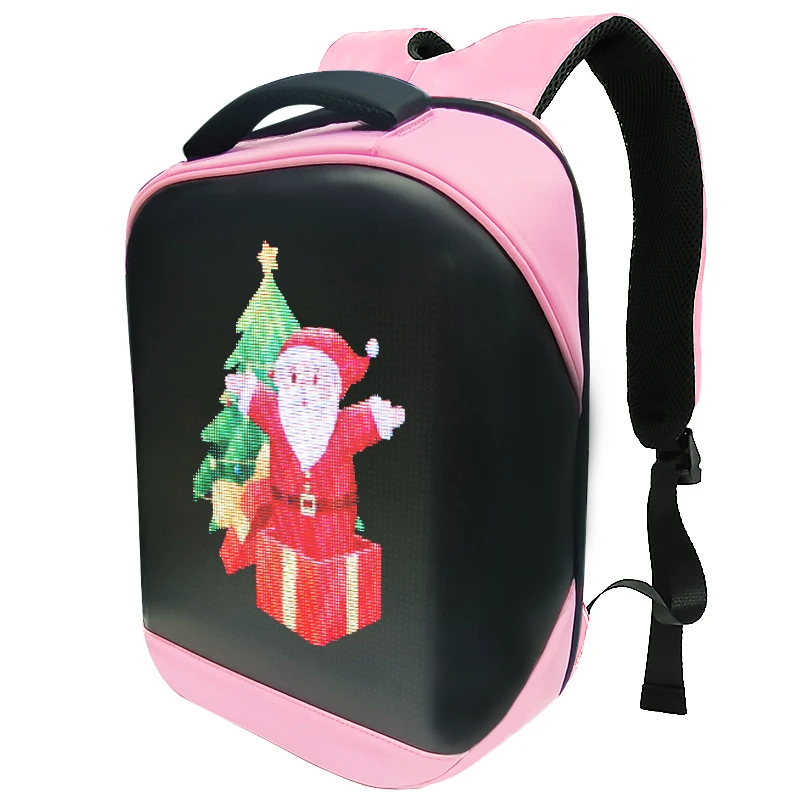 APP Control Turn signal Billboard Display Pix Waterproof Singing Digital Smart Advertising Screens Camping Backpack Led