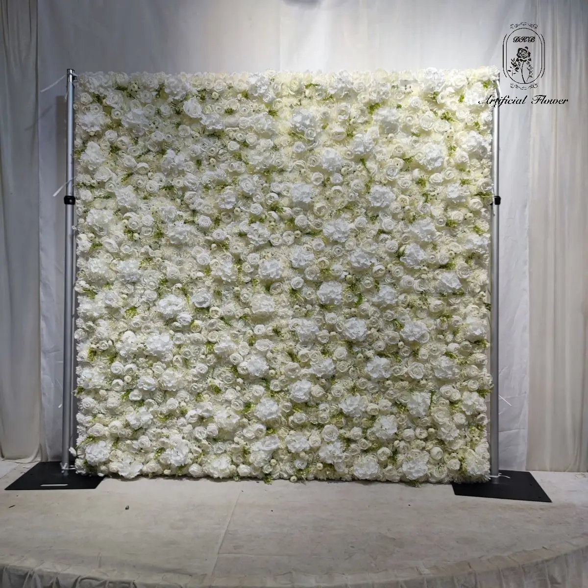 Factory Latest Designs Artificial Silk Flower Wall Red Rose Flower Wall