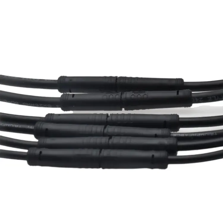 M8 Circular Connector 2-8 Pin Waterproof IP67 Ebike Motor Extension Industrial Solder Snap-in Male Female Plug Connector Cable