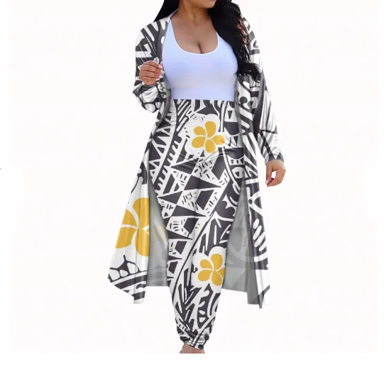 Hawaiian Tribal Floral Print Ladies Formal Stylish Women Long Clothing Set  Office 2 Piece Set Plus Size Sexy Coat And Pant Suits - Buy Fashionable  Ladies Pants Ladies Suit,Ladies Office 2 Piece