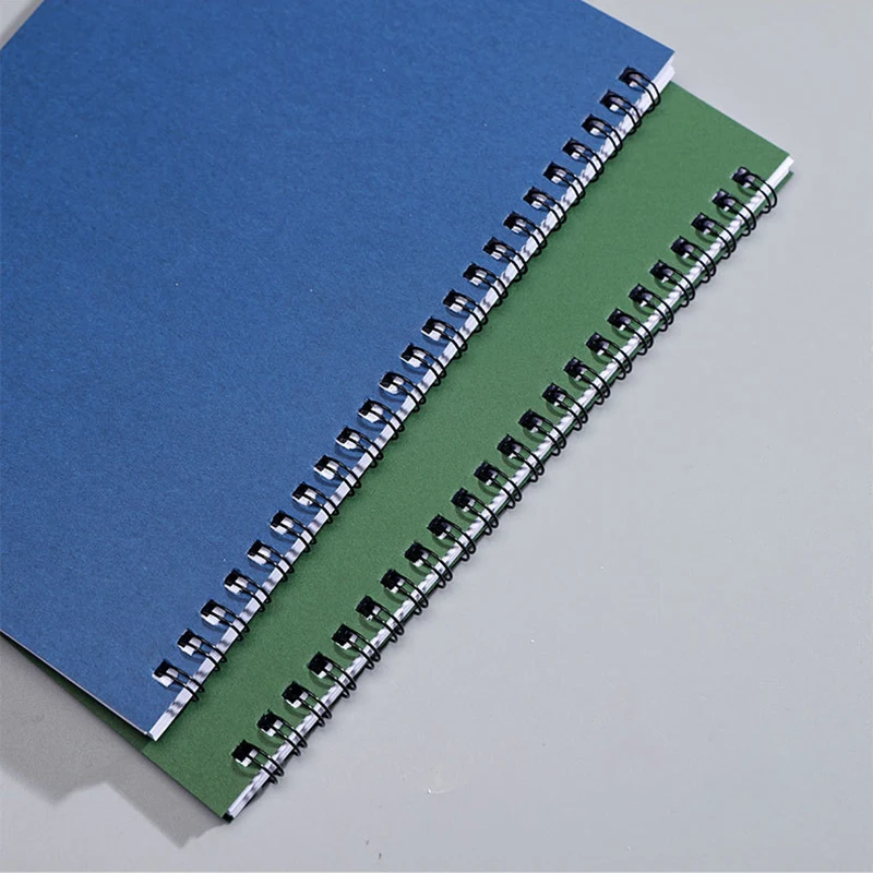 Custom logo print a5 kraft paper cover with printed spiral notebook cover coil notebook a5 cheap promotion notebook