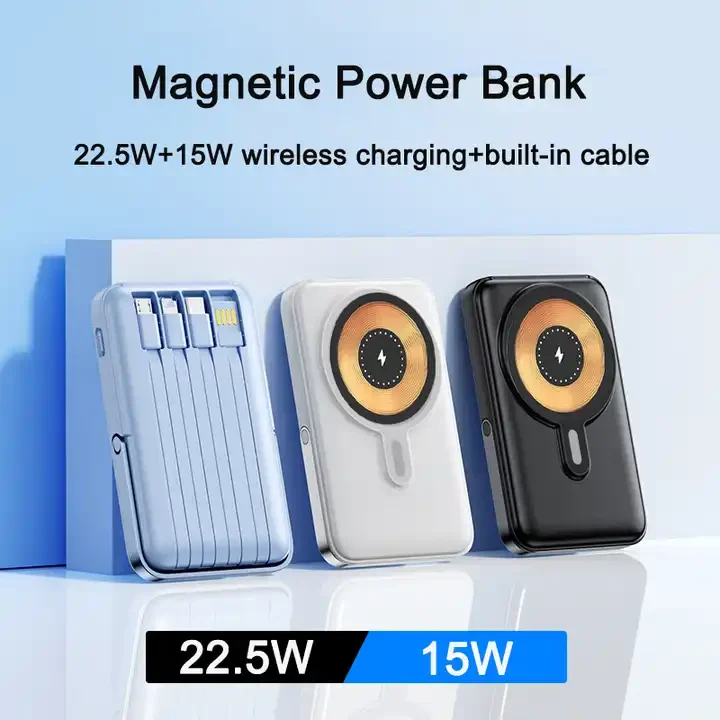 Magnetic Wireless PD20W Fast?Charging Power Bank With 5000–10000mAh