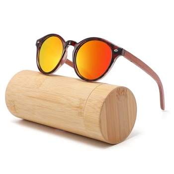 CONCHEN 2024 High Quality sun glasses reteo classic eyewear wooden SUN GLASSES round custom wood sunglasses