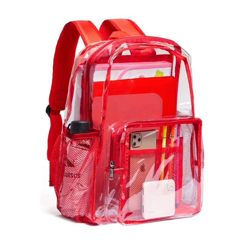 Custom Durable Thicken Plastic Clear Backpack Girl Fashion Transparent ...