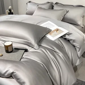 60S Organic Bamboo Bed Sheet Set Soft Cooling Breathable Sustainable Deep Pocket Fitted Sheet Flat Sheet Pillowcase