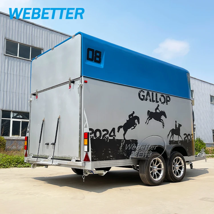 WEBETTER 2 Horse Angle Load Camper Float Special Horse Transportation Truck Trailer