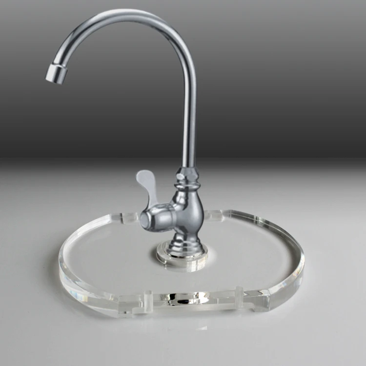 APEX Transparent Acrylic Faucet Display Rack Acrylic Tap Display Stand