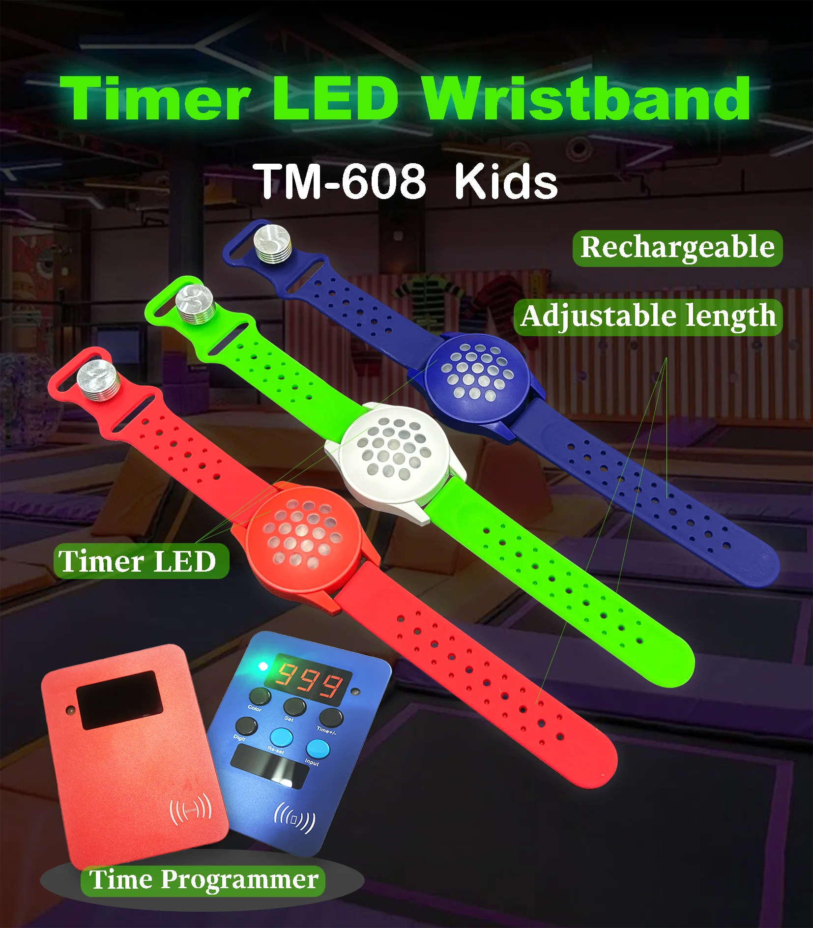 Time Counter Bracelet - LED Timer with Vibration Alerts