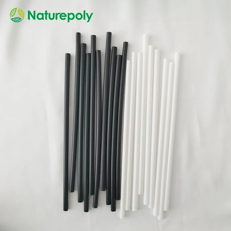 Customize Colored 6 8mm 10 12mm Disposable Compostable Straight Black
