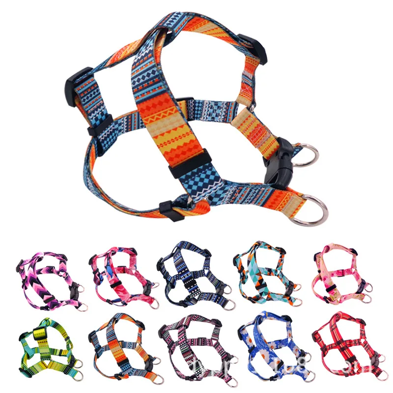 2021 Hot Selling Dog Harness Vest Pattern Waterproof Dog Harness Leash Polyester and Matching Harness