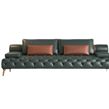 simple new design villa apartment office lounge couch modern light luxury designer fabric sofa
