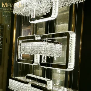 Premium Luxury Crystal Glass Chandelier Modern Hospitality Lighting Custom Pendant for Hotel & Villa Decor