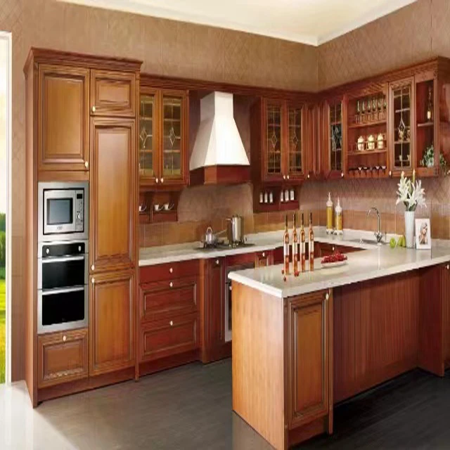 North America Standard Custom Make Kitchen Pantry Solid Wood Kitchen Cabinet