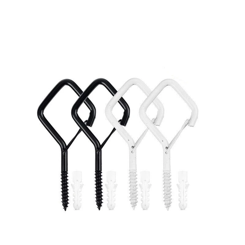5MM Screw Steel Electric Galvanized Eye Bol Heavy Duty Hooks for Hanging Christmas Lights Hanging Hook Planting Hanging Hook