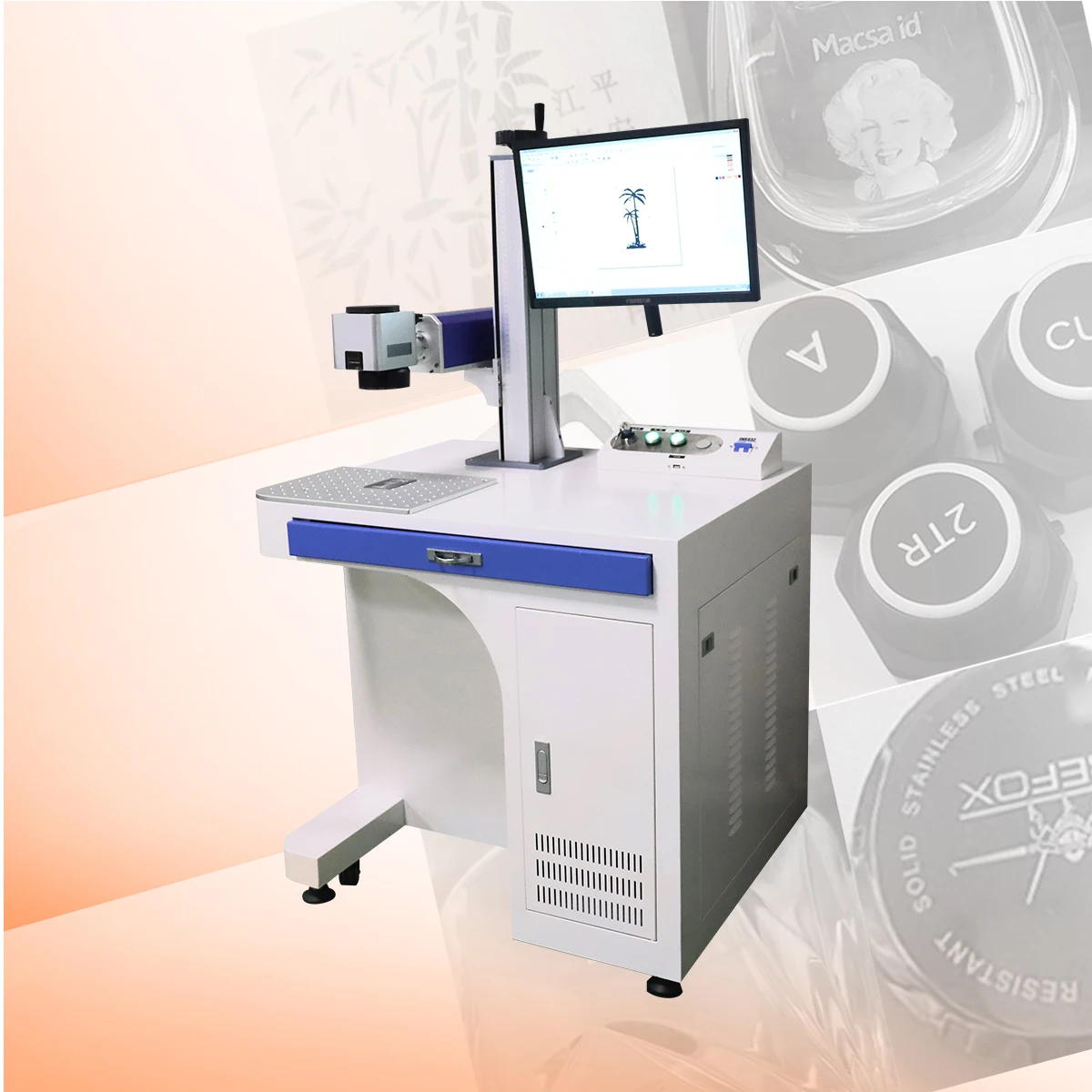 Laser Marking and Cutting Machine CO2 for Plastic Bottle Portable Hand Laser Engraving and Marking Machine