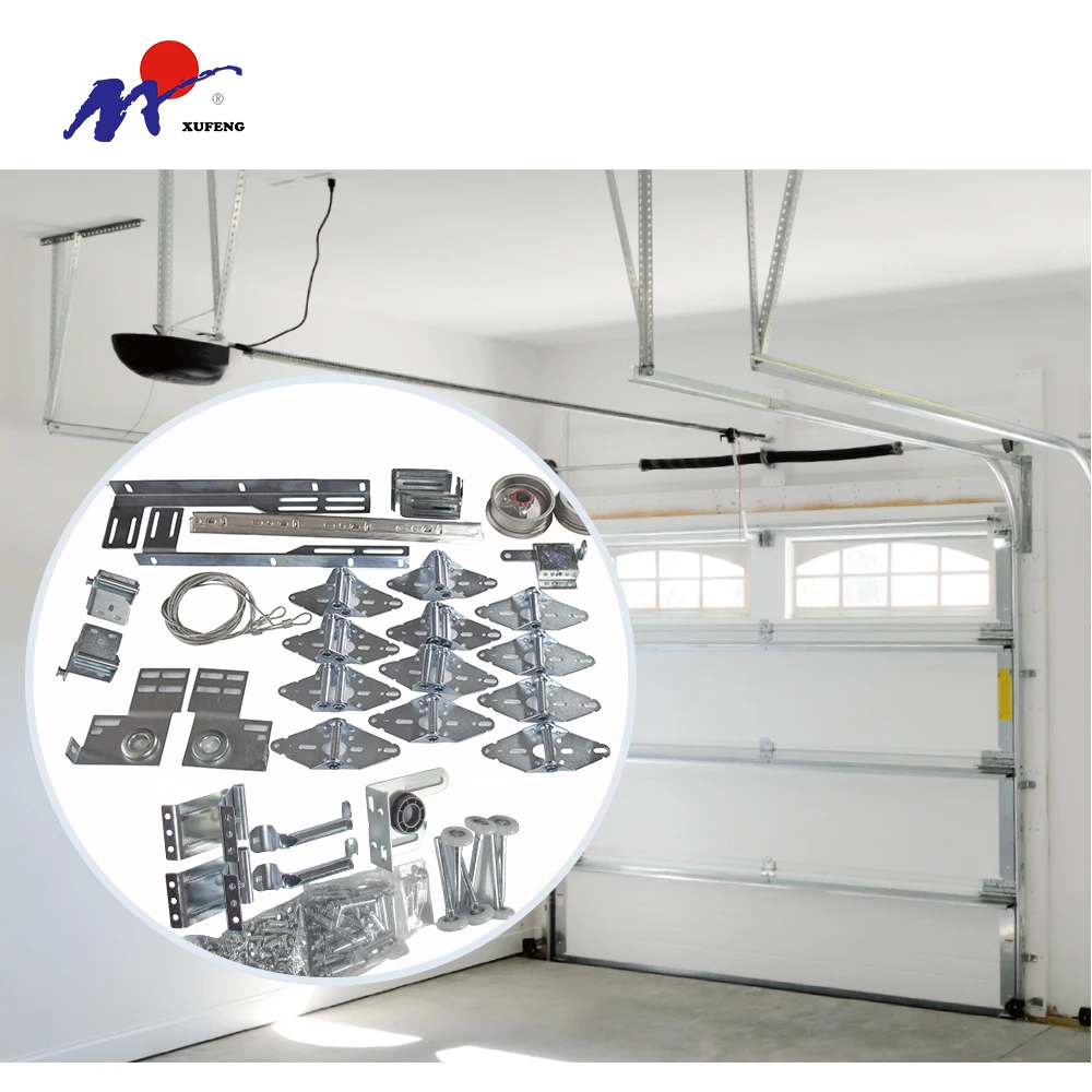2 Pairs Quincaillerie De Portes Garage Kit Pour Supports Réparation Panneau