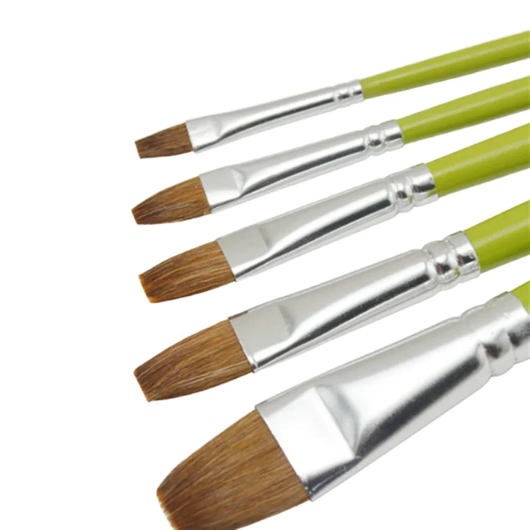 Marie's Professional Watercolor Brushes Long Wooden Handle Multiple Marie's Professional Watercolor Brushes Long Wooden Handle Multiple