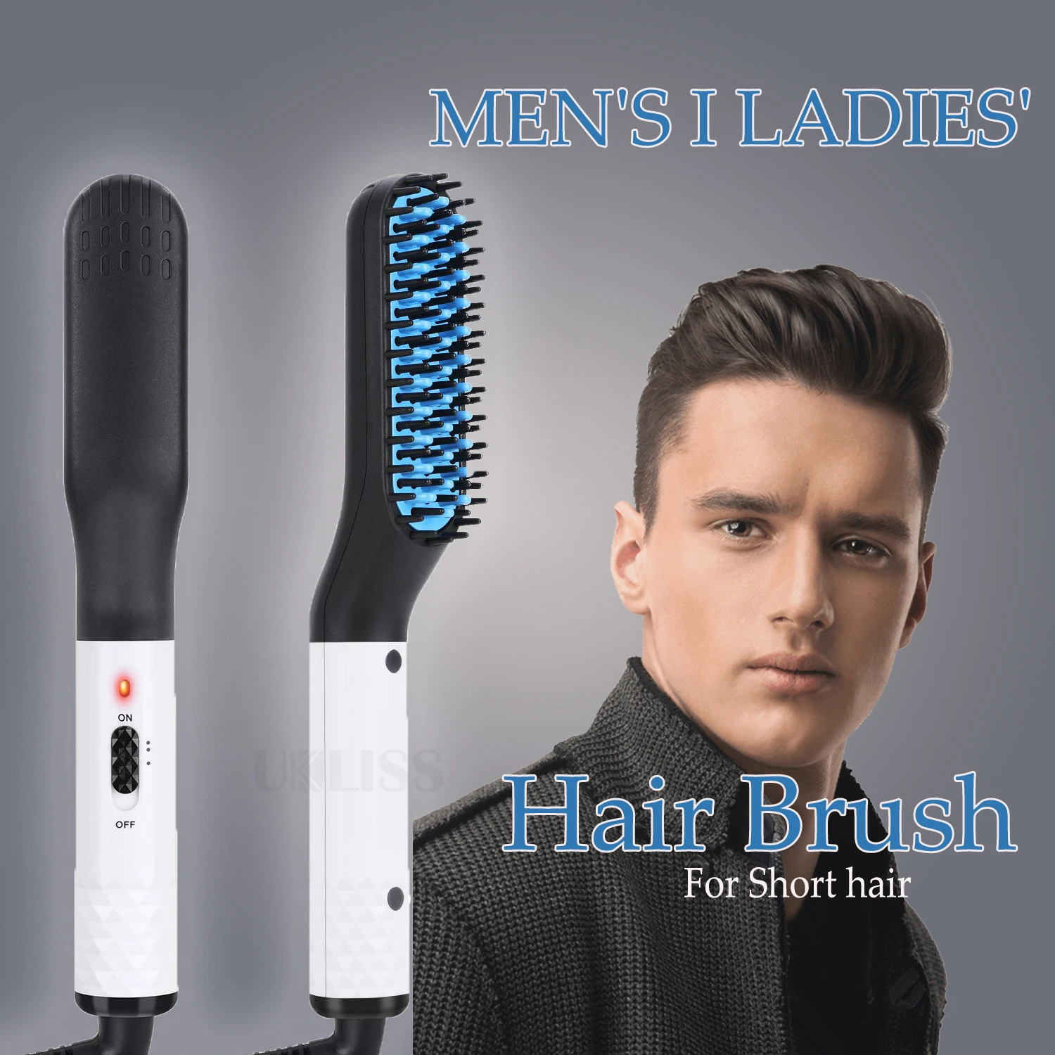 PTC Heater Mini Comb OEM Straightener Brush 360 Degrees Rotation Hair Comb