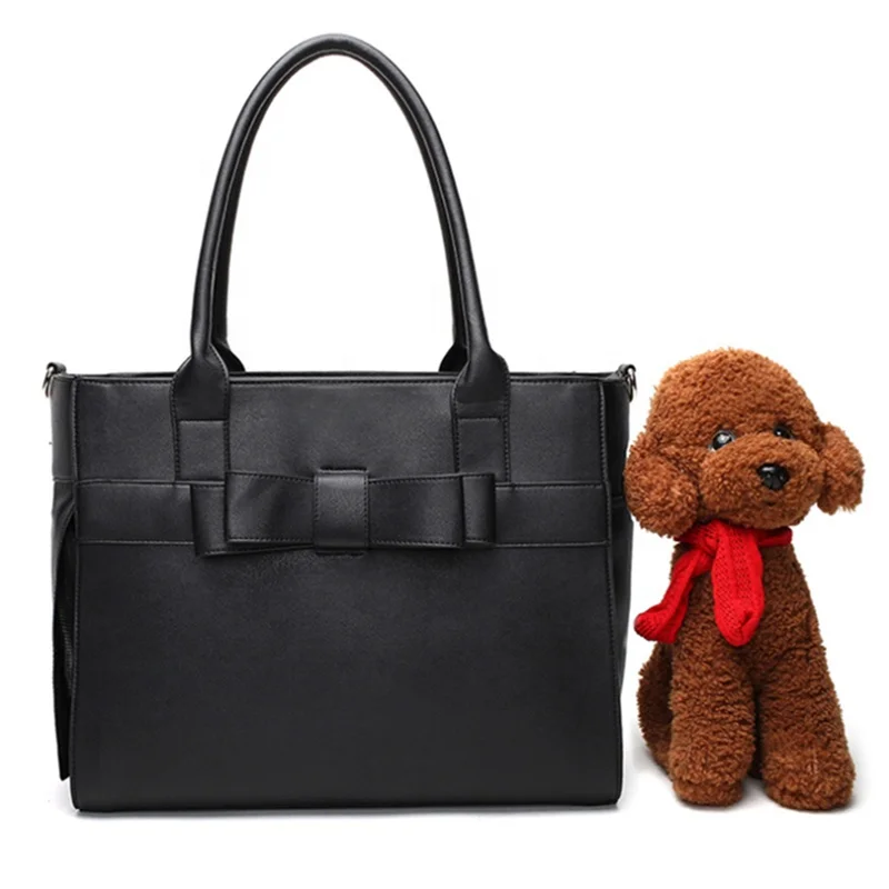 Luxury Pu Leather Pet Carrier Travel Handbag Small Cat Dog Carrier