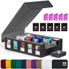 Five-row black-gray set-48 color cards-5 sleeves-5 clips