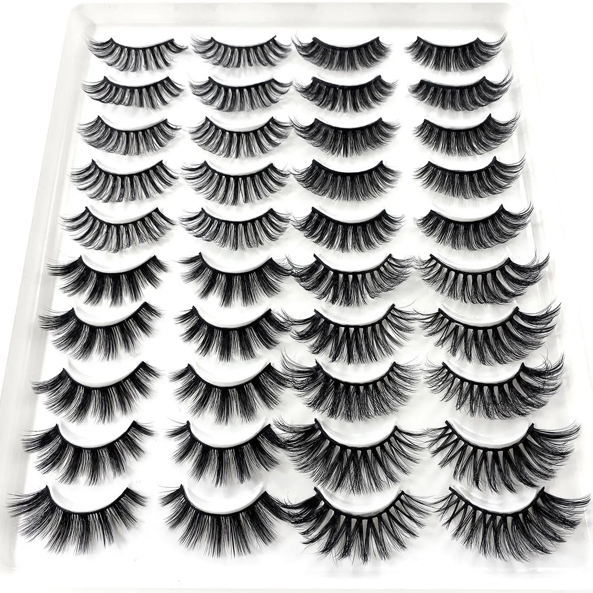 Inventory lashes Manufacturer Beauty natural long eyelashes 20 pairs natural false eyelashes fake long makeup 3d mink eyelashes
