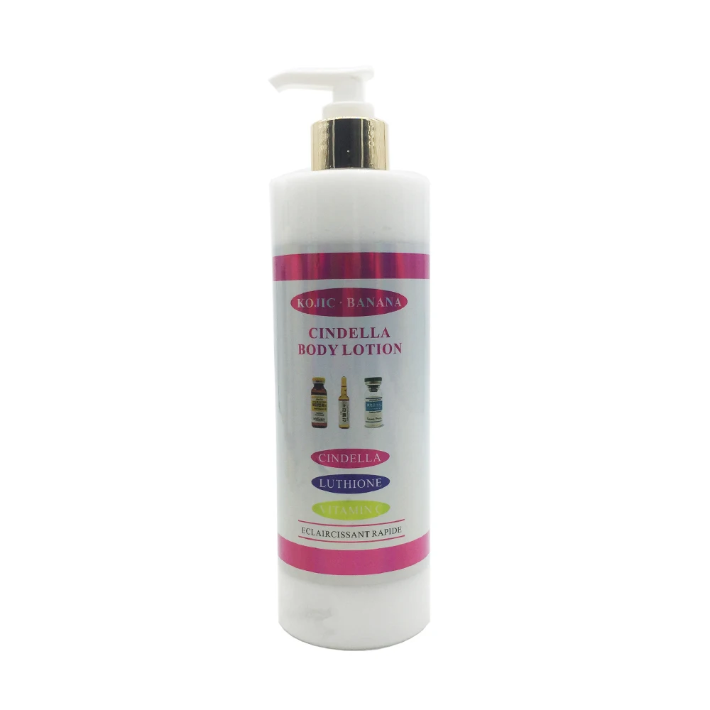 OEM Private Label Fast Action Body Lotion  Whitening and Anti Aging Body Cream Strong Bleaching Lotion for Black Skin 500ml