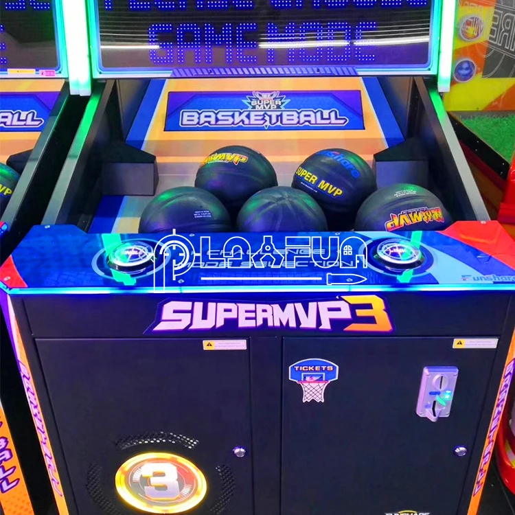 PlayFun Electronic Commercial Coin Operated Arcade Shooting Sport Game Mvp Basketball Machine
