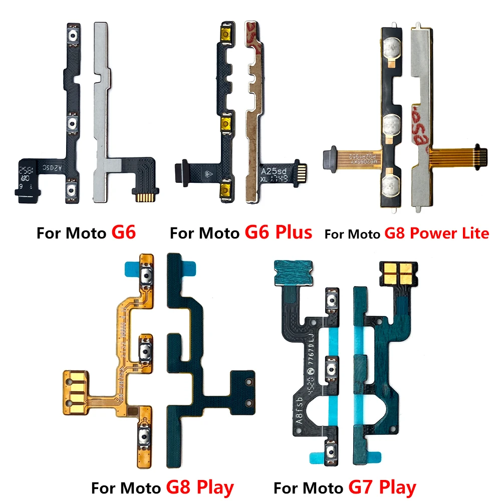Wholesale Power Switch Volume Button Flex for Moto G4 G5 G5S G6 G7 G8 G9 Play Plus Cell Phone Spare Parts Flex De Power
