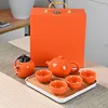 Naranja-Con bandeja de té