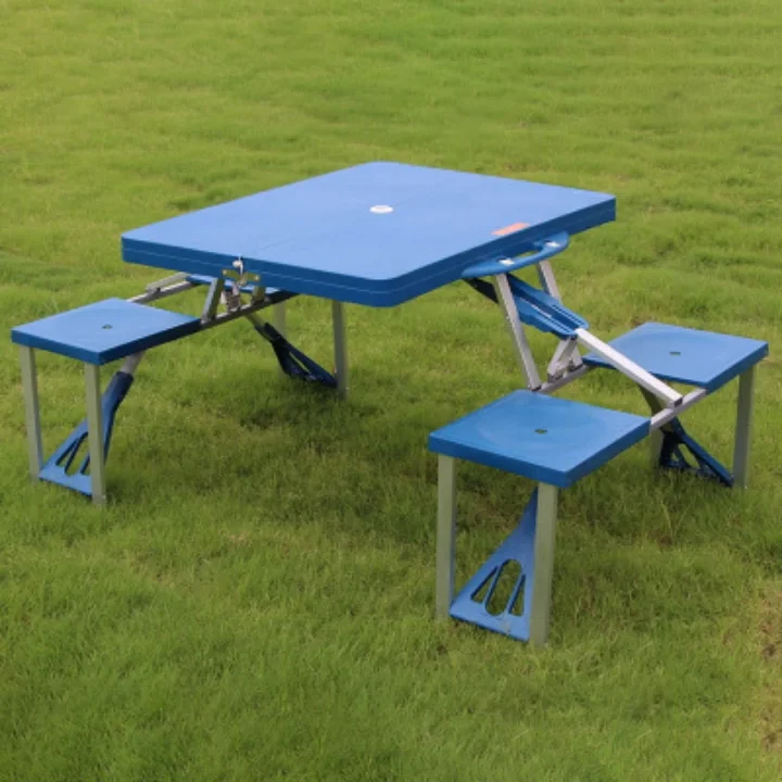 aluminium alloy outdoor integrated folding table and chair