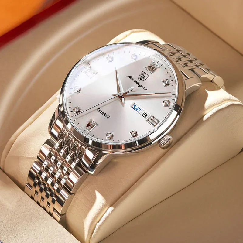 Hot Sale POEDAGAR Watch for Men Top Brand Men's Quartz Watch with Stainless Steel Luxury aperçu 10