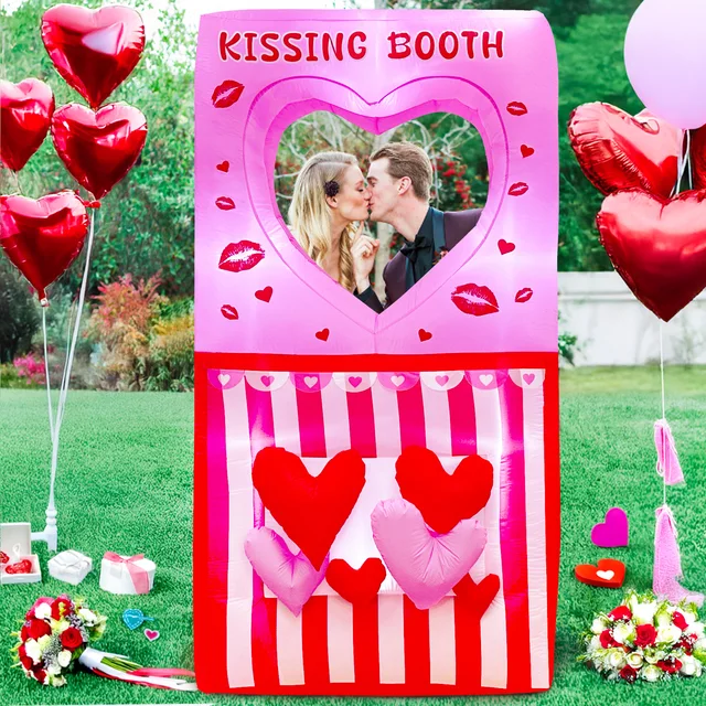 Ourwarm Customized Valentine's Day  Kissing Booth Inflatable Party  Decoration