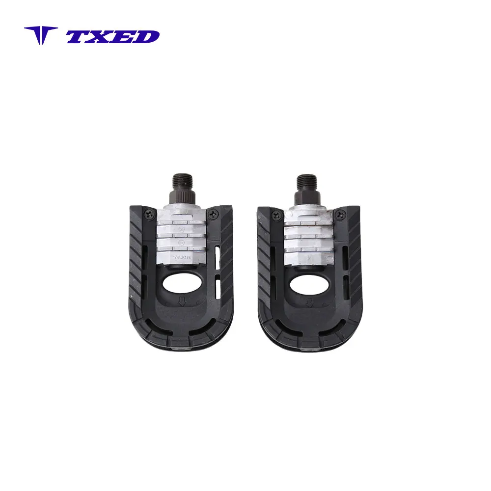 Plastic Aluminum Core Folding Bike Pedals 9/16 Inch Axle Ball Bearing Bicycle Pedal With BS Reflective Sheet