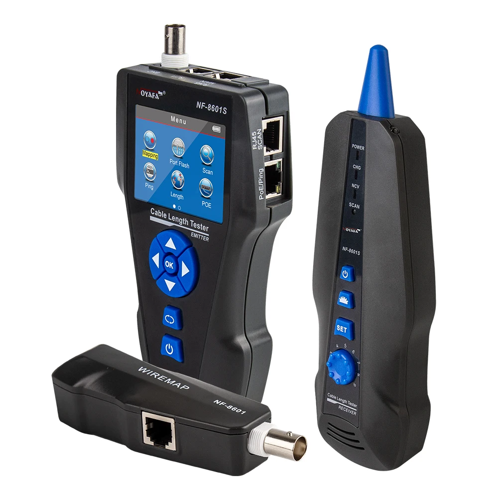 NF-8601S Multifunction TDR Network Cable Tester with PoE/PING/Port Flash Function