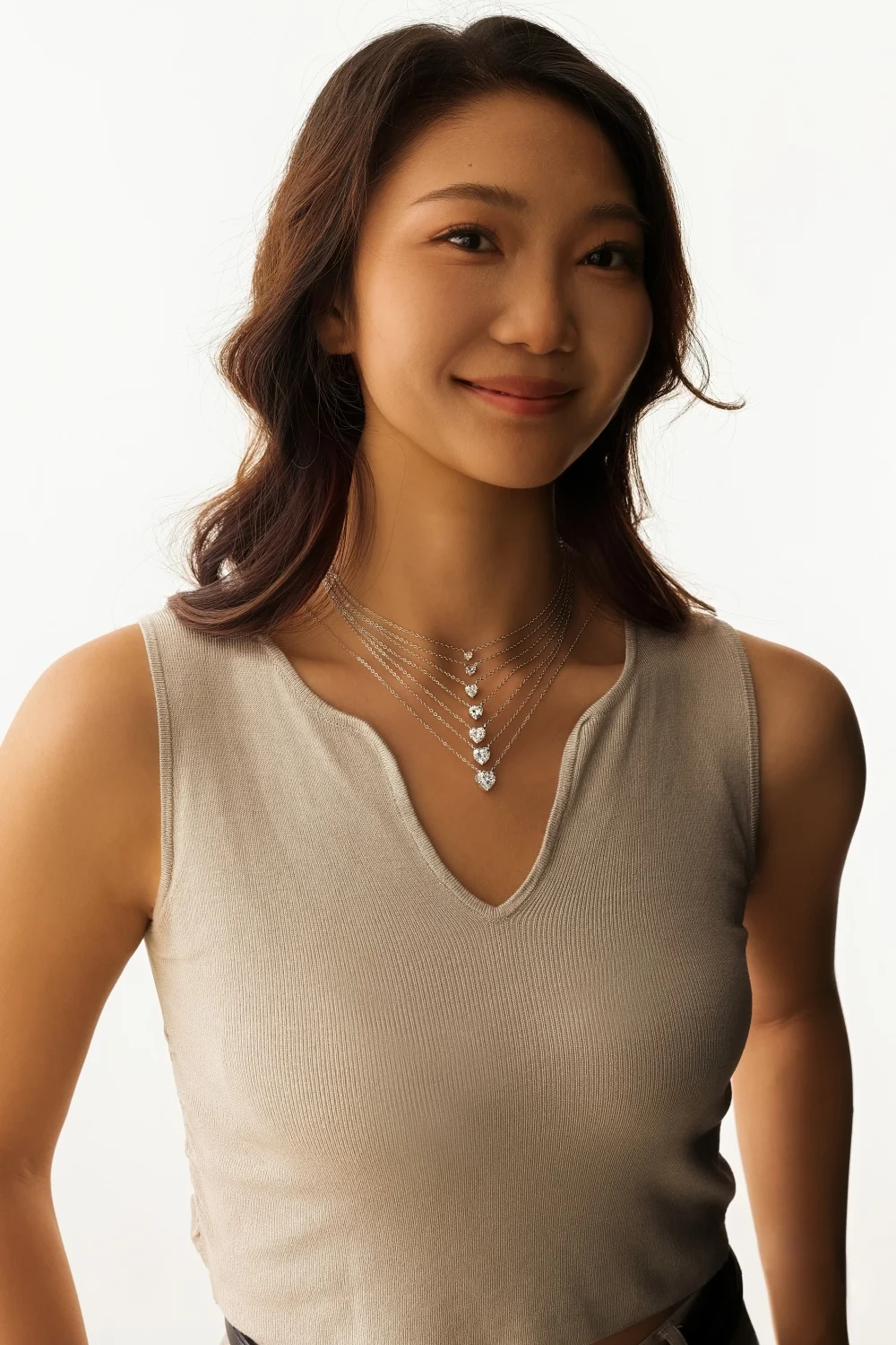 KAKODIY exquisite simple multi-size main stone 925 Sterling Silver chain infinite love heart-shaped 5A zirconia pendant necklace detail 3