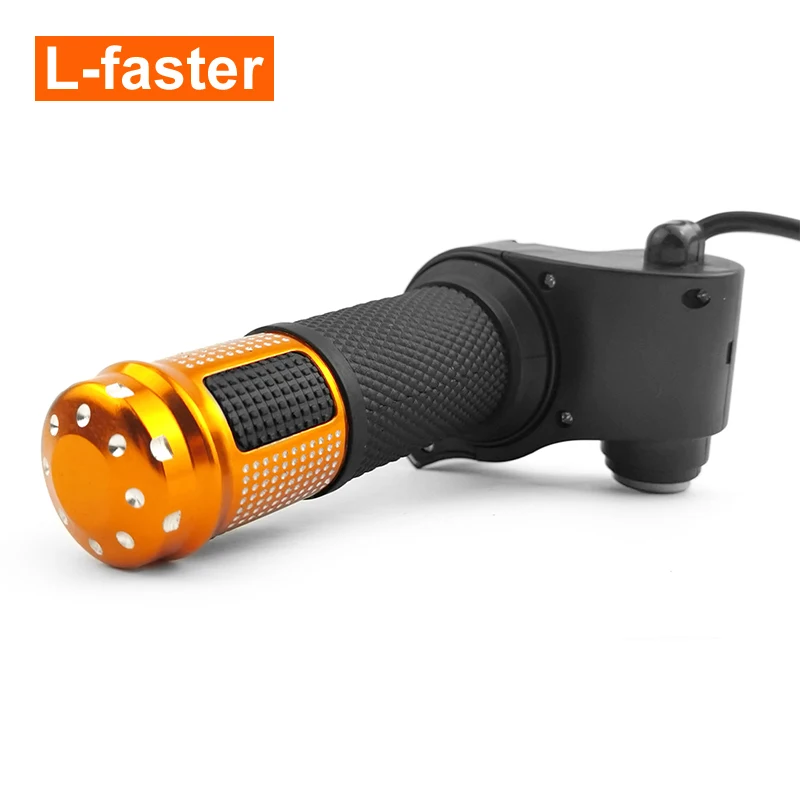 E Bike Throttle With Key Electric Bike Thumb Throttle, 12v-84v Electric Throttle Grip Handlebar Grip Twist Throttle With LCD Battery Voltage Display Key Knock For Electric Cars Bike Scooter Motorbike E Scooter - 7